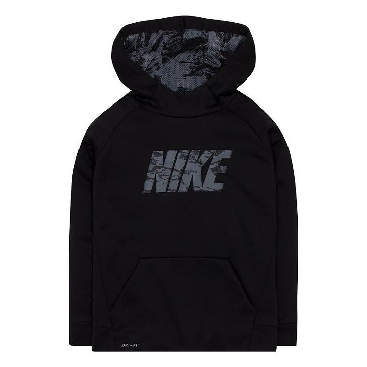 Boys 4-7 Nike Therma Abstract Logo Pullover Hoodie, Size: 7, Oxford