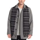 Men's Dockers Wool-blend Walking Jacket With Plaid Scarf, Size: Small, Med Grey