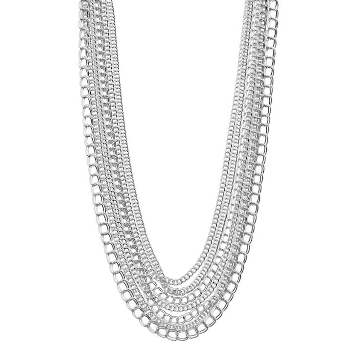 Napier Chain Multi Strand Necklace, Women's, Silver
