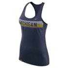Women's Nike Michigan Wolverines Dri-fit Touch Tank Top, Size: Xxl, Blue (navy)