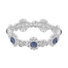 Napier Silver Glass Stretch Bracelet, Women's, Blue