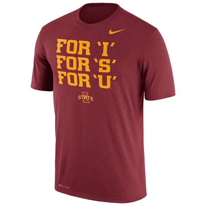 Men's Nike Iowa State Cyclones Authentic Legend Tee, Size: Large, Red