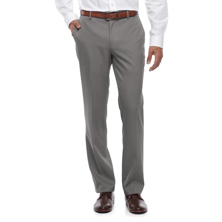 Men's Apt. 9&reg; Extra Slim-fit Essential Dress Pants, Size: 36x30, Dark Grey