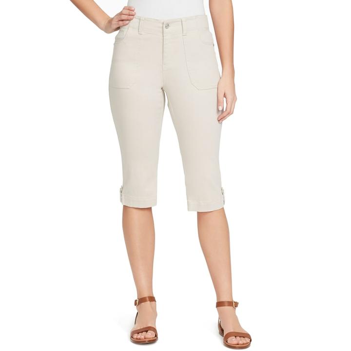 Petite Gloria Vanderbilt Bianca Skimmer Capris, Women's, Size: 12 Petite, Brown