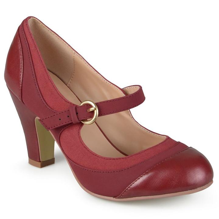 Journee Collection Siri Women's Mary Jane Heels, Girl's, Size: Medium (9), Red