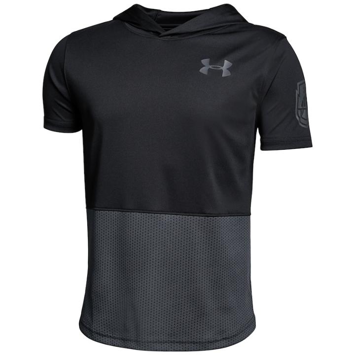 Boys 8-20 Under Armour Baseline Hooded Tee, Size: Small, Black