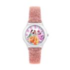 Disney Princess Belle, Ariel & Tiana Kids' Glittery Leather Watch, Girl's, Size: Medium, Pink