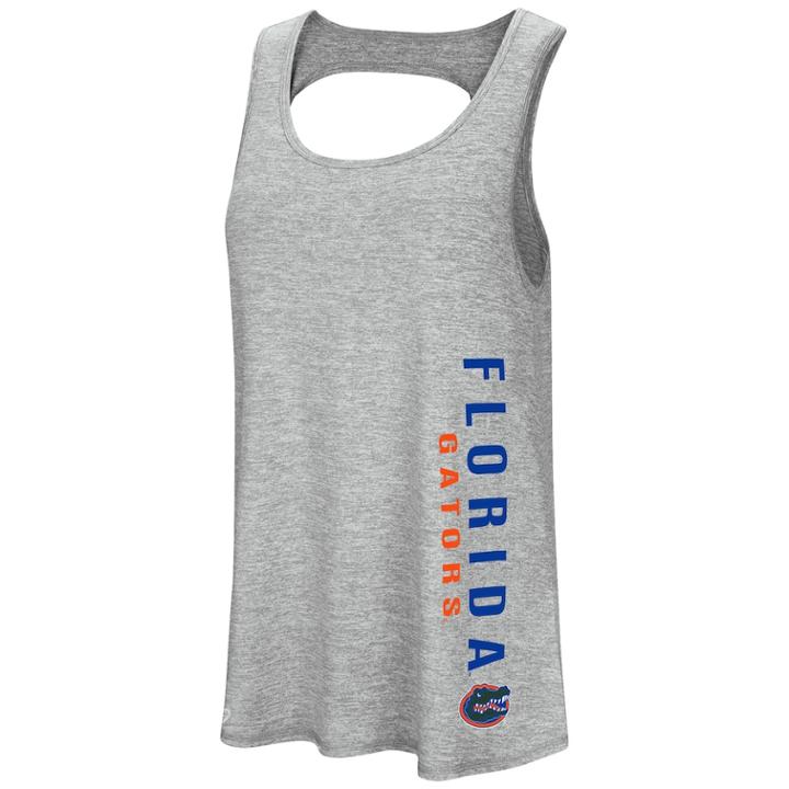 Women's Colosseum Florida Gators Twisted Back Tank Top, Size: Large, Grey (charcoal)