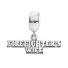Insignia Collection Sterling Silver Firefighter's Wife Charm, Women's, Multicolor
