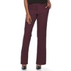 Petite Apt. 9&reg; Torie Curvy Straight-leg Dress Pants, Women's, Size: 4p-short, Red