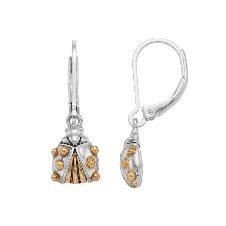Napier Two Tone Ladybug Drop Earrings, Women's, Multicolor