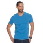 Men's Apt. 9 Solid V-neck Tee, Size: Medium, Med Blue