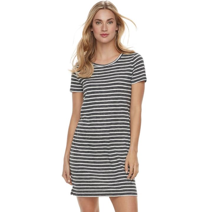 Women's Sonoma Goods For Life&trade; T-shirt Dress, Size: Xs, Black
