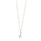 Lc Lauren Conrad Giraffe Pendant Necklace, Women's, Light Pink
