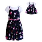 Girls 4-14 Dollie & Me Tee & Floral Slip Dress Set, Size: 6x, White Oth