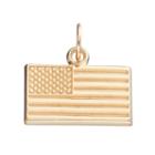 Logoart 10k Gold American Flag Pendant, Women's, Yellow