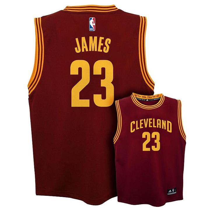 Boys 8-20 Adidas Cleveland Cavaliers Lebron James Nba Replica Jersey, Boy's, Size: L(14/16), Red