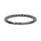 Stacks And Stones Ruthenium-plated Sterling Silver Bead Stack Ring, Women's, Size: 7, Black