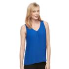 Women's Dana Buchman Accordion-pleat Tank, Size: Large, Blue