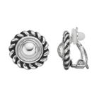Dana Buchman Rope Clip On Earrings, Women's, Silver