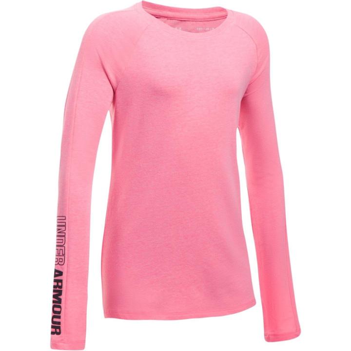 Girls 7-16 Under Armour Favorite Knit Long Sleeve Tee, Size: Large, Penta Pink