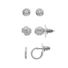 Napier Nickel Free Knot Stud & Hoop Earring Set, Women's, Silver