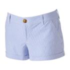 Juniors' So&reg; Chino Shortie Shorts, Girl's, Size: 5, Dark Blue