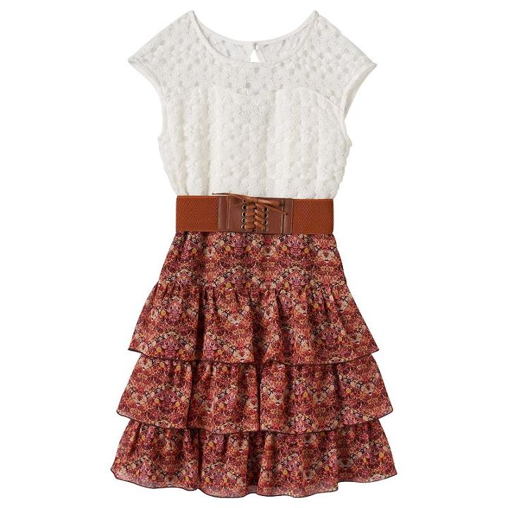 Girls 7-16 & Plus Size Speechless Lace Tiered Dress, Girl's, Size: 20 1/2, White Oth