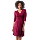Maternity Pip & Vine By Rosie Pope Faux-wrap Nursing Dress, Women's, Size: L-mat, Dark Red