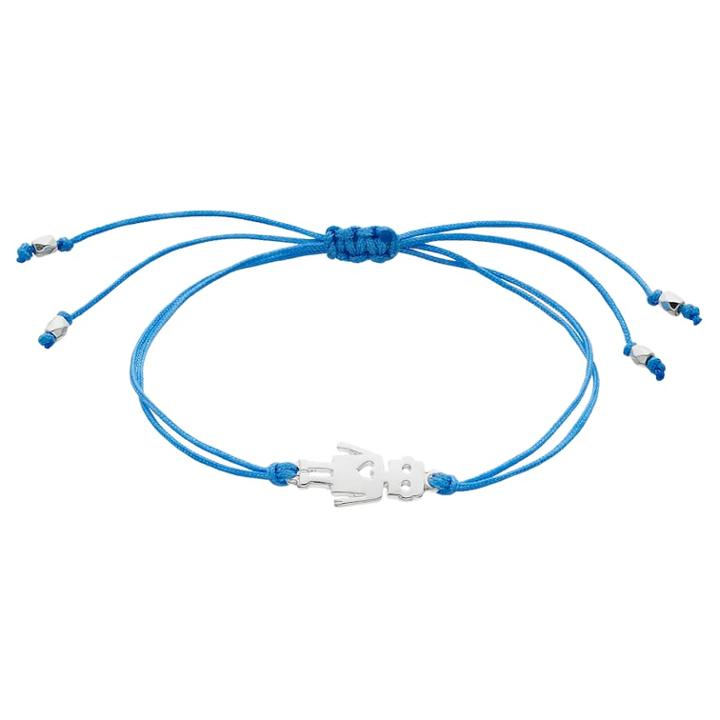 Lc Lauren Conrad Robot Link & Blue Thread Adjustable Bracelet, Women's