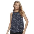 Women's Juicy Couture Print Layered Tank, Size: Xs, Blue (navy)