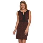 Women's Dana Buchman Marled Sheath Dress, Size: Large, Dark Red