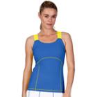 Women's Tail Starlight Charm Lara Scoopneck Racerback Tennis Tank, Size: Small, Blue