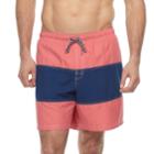 Big & Tall Croft & Barrow&reg; Colorblock Swim Trunks, Men's, Size: Xxl Tall, Pink