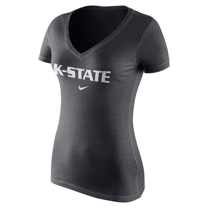 Women's Nike Kansas State Wildcats Wordmark Tee, Size: Xxl, Black