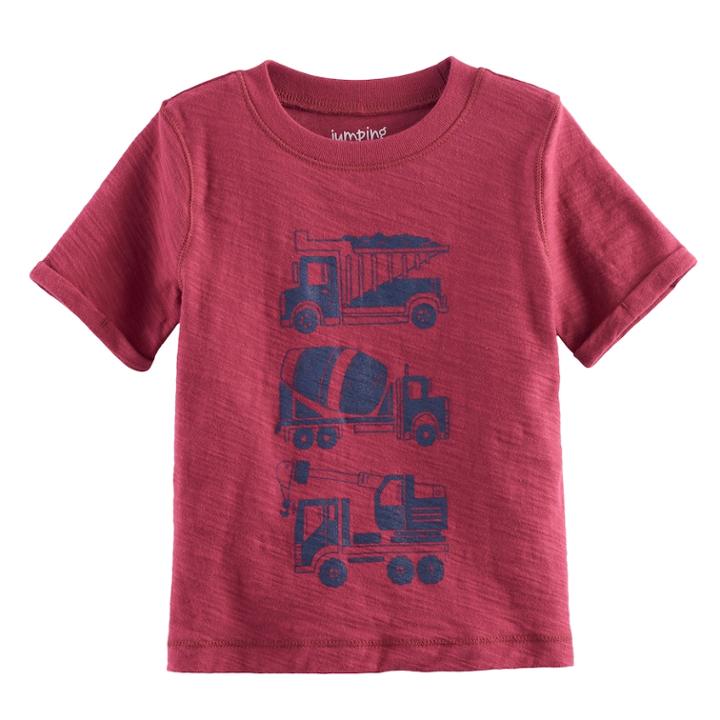 Baby Boy Jumping Beans&reg; Slubbed Graphic Tee, Size: 6 Months, Red