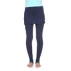 White Mark Skirted Leggings - Women's, Size: Medium, Blue (navy)