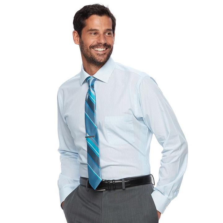 Men's Van Heusen Flex Collar Regular-fit Dress Shirt, Size: 16-34/35, Ovrfl Oth