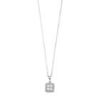 Pure Radiance Sterling Silver Lab-created White Sapphire & Diamond Accent Cluster Pendant, Women's