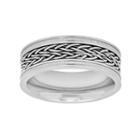 Men's Stainless Steel Braided Wedding Band, Size: 11, Grey