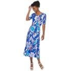 Women's Nina Leonard Tile Print Midi Dress, Size: Medium, Purple