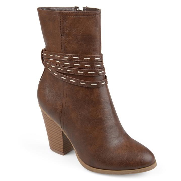 Journee Collection Larkyn Women's Ankle Boots, Size: Medium (6.5), Med Brown