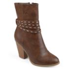 Journee Collection Larkyn Women's Ankle Boots, Size: Medium (6.5), Med Brown