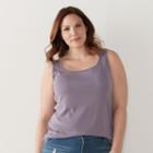 Plus Size Sonoma Goods For Life&trade; Layering Tank, Women's, Size: 2xl, Med Blue