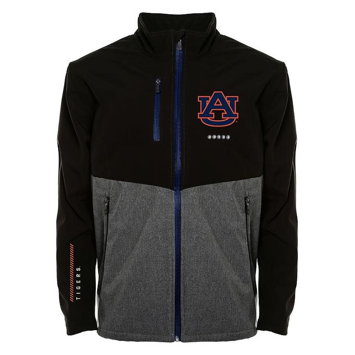 Men's Franchise Club Auburn Tigers Fusion Softshell Jacket, Size: Small, Black