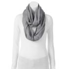 Apt. 9&reg; Sequin Striped Infinity Scarf, Women's, Grey