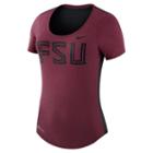 Women's Nike Florida State Seminoles Dri-fit Scoopneck Tee, Size: Large, Red