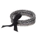 Simply Vera Vera Wang Ribbon Tie Multi Strand Stretch Bracelet, Women's, Grey Other