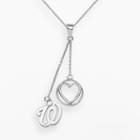 Logoart Washington Nationals Beloved Sterling Silver Linear Pendant, Women's, Size: 18, Grey