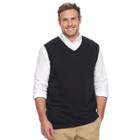 Big & Tall Croft & Barrow&reg; Classic-fit Easy-care Sweater Vest, Men's, Size: 3xl Tall, Black
